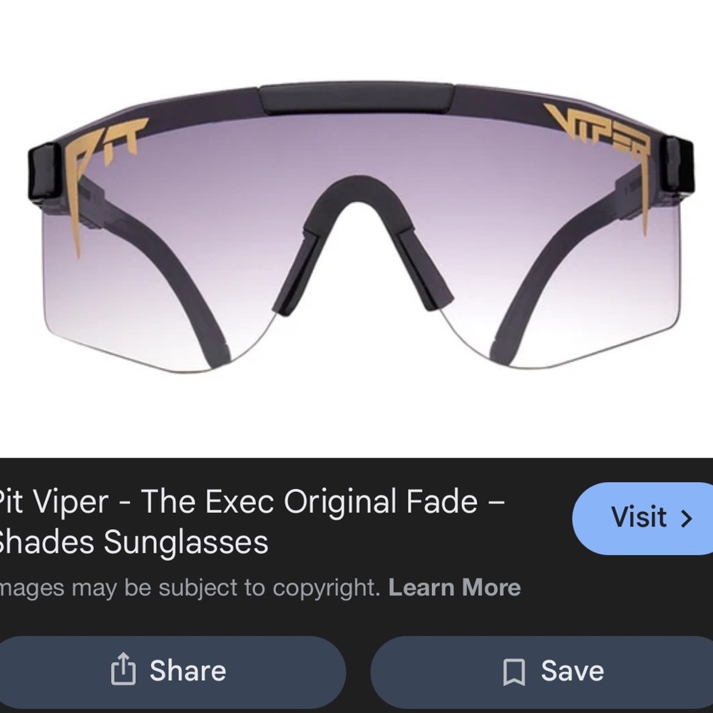 Pit Viper The Exec Original Fade Sunglasses Black Gold Wrap